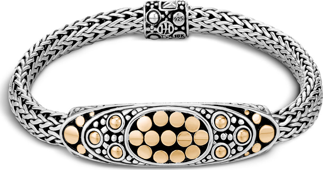 John Hardy Dot Silver/Gold Oval Station Bracelet