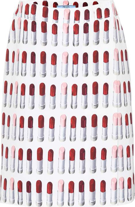 Prada Printed cotton miniskirt