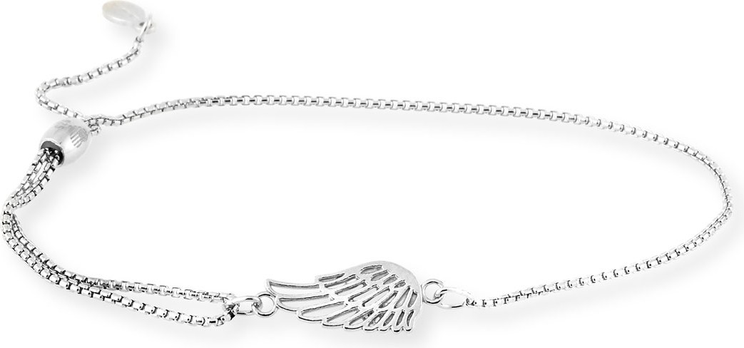 Alex and Ani Wing Pull-Chain Bracelet, Silver