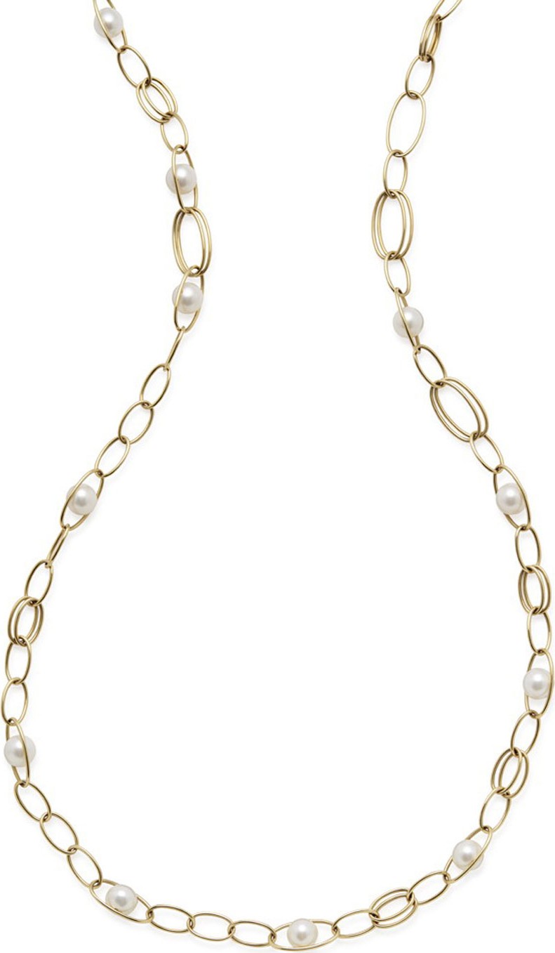 IPPOLITA 18k Gold Nova Link Necklace w/ Pearls, 36"