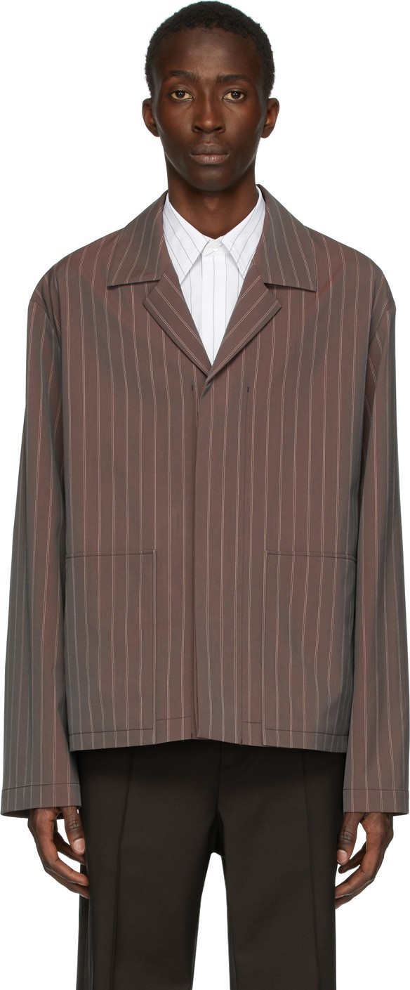 Maison Margiela Burgundy Tonic Stripe Jackets