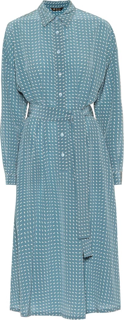 Loro Piana Careen silk midi shirt dress