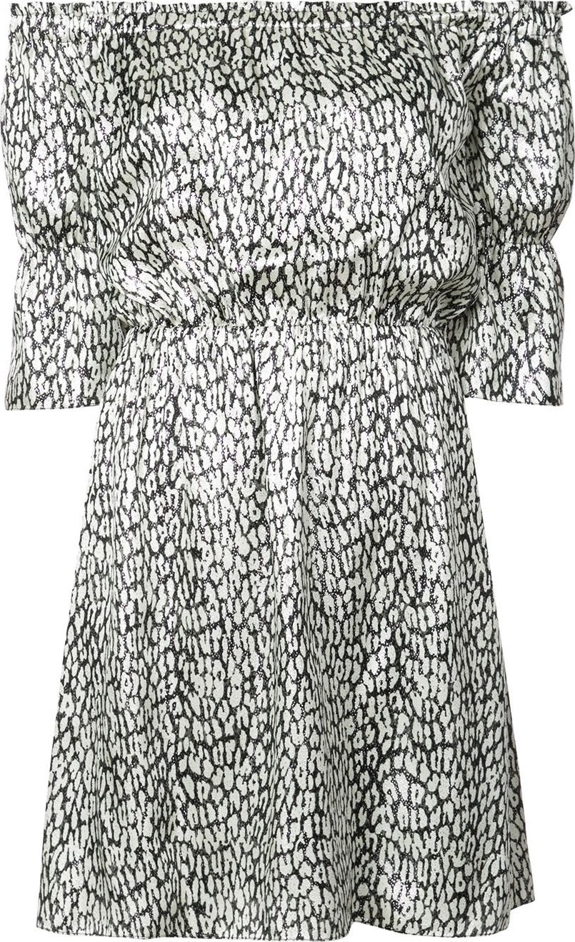 Saint Laurent printed off-the-shoulder dress