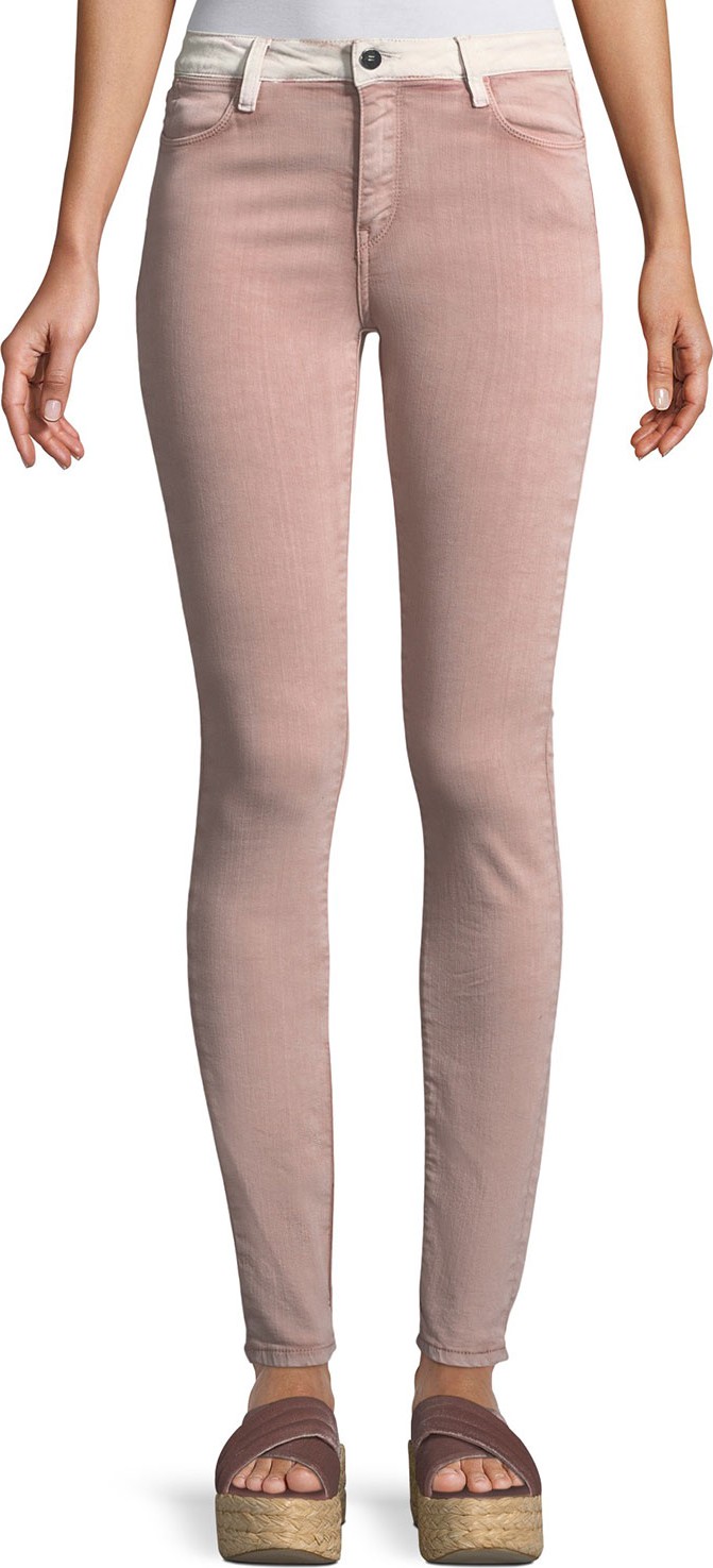 Brockenbow Adone Emma Contrast-Waistband Skinny Jeans