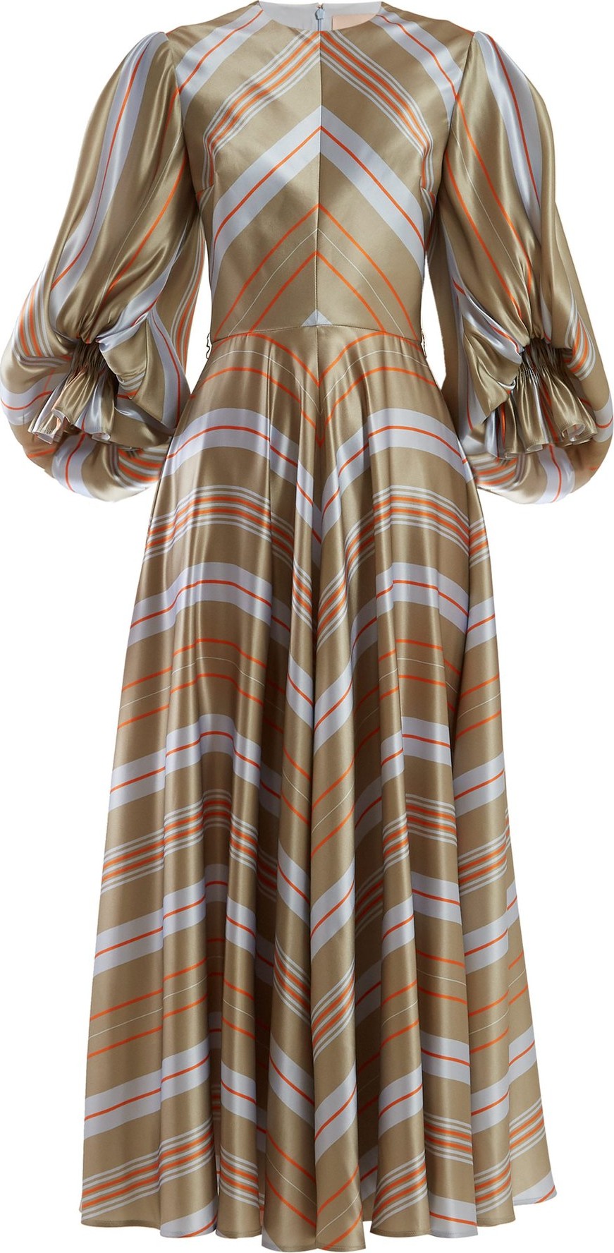 Roksanda Fife striped-satin maxi dress