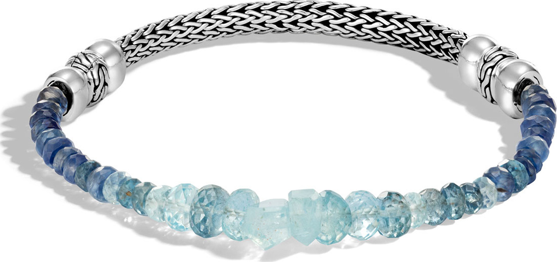 John Hardy Classic Chain Silver Mixed-Stone Bracelet