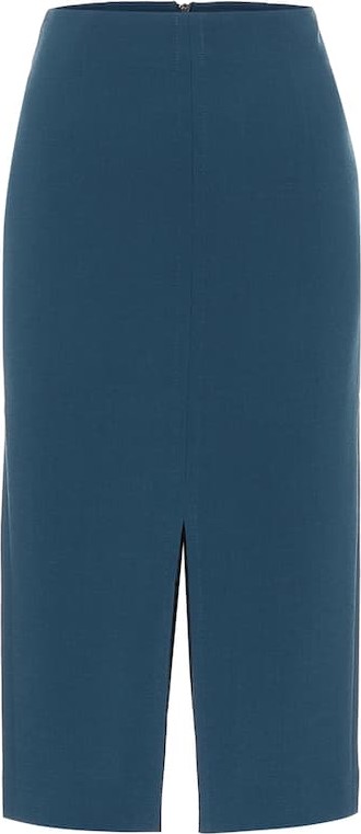 Roland Mouret Exclusive to Mytheresa – Moka wool-crêpe pencil skirt