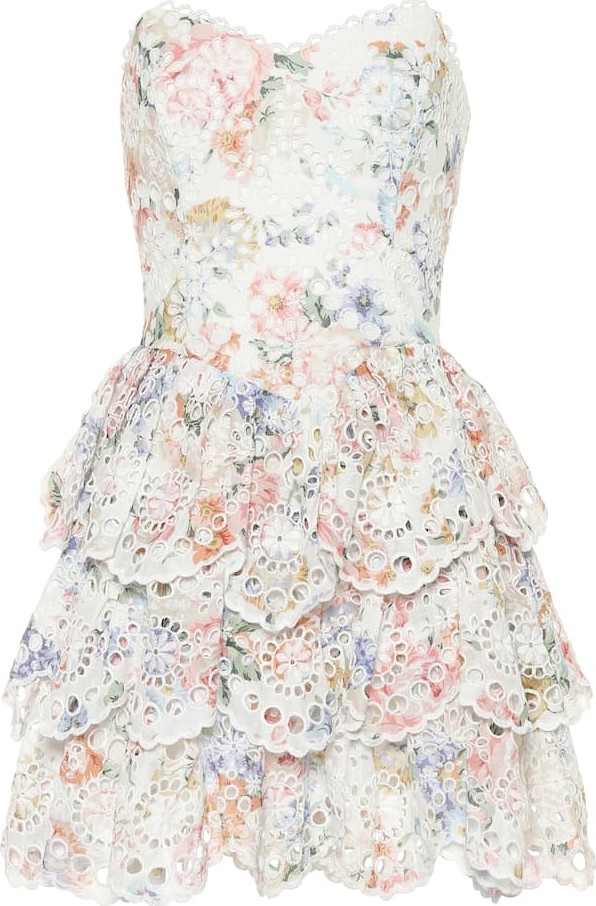 Zimmermann Bowie floral linen minidress