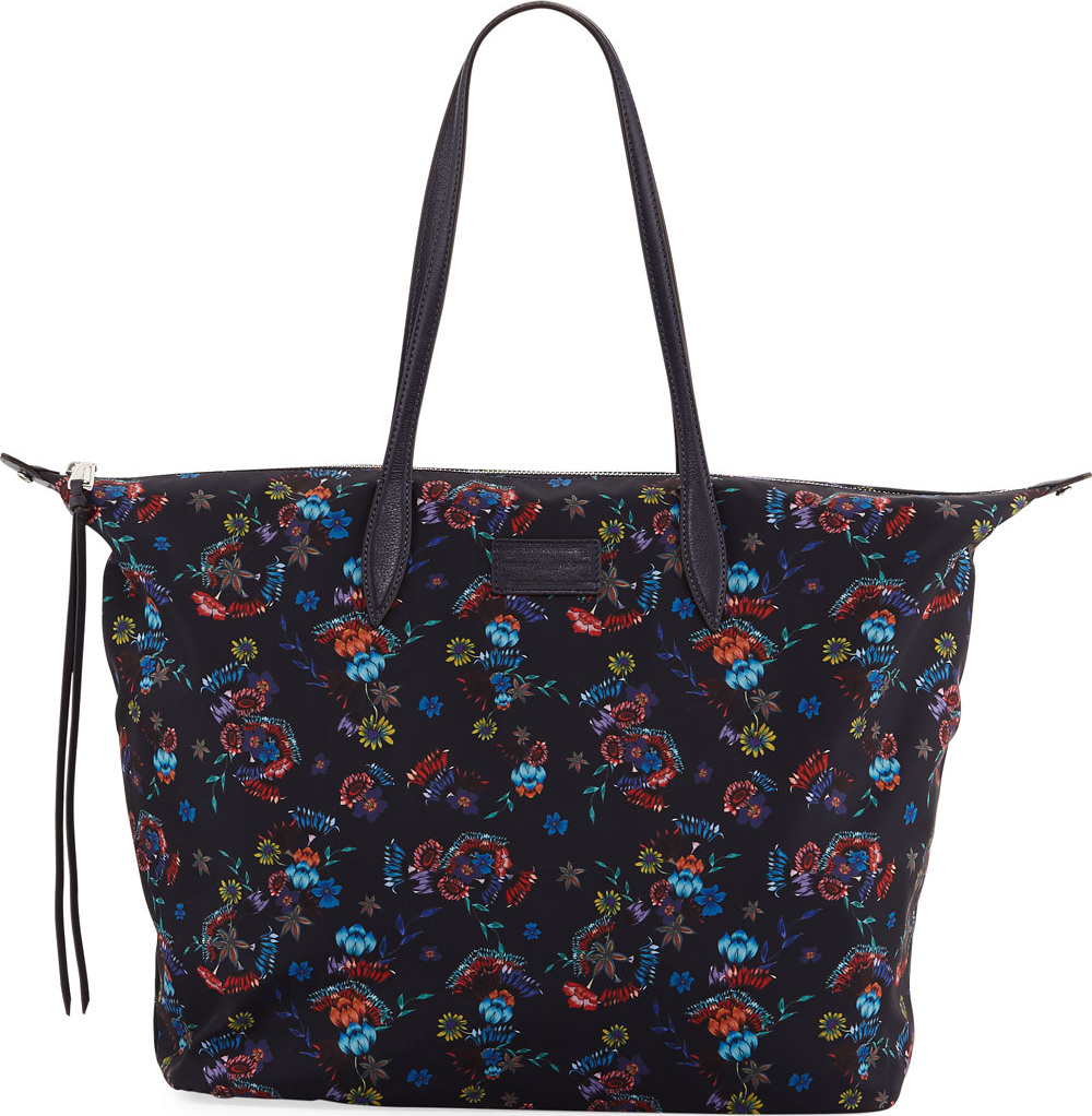 Rebecca Minkoff Washed Floral Nylon Tote Bag