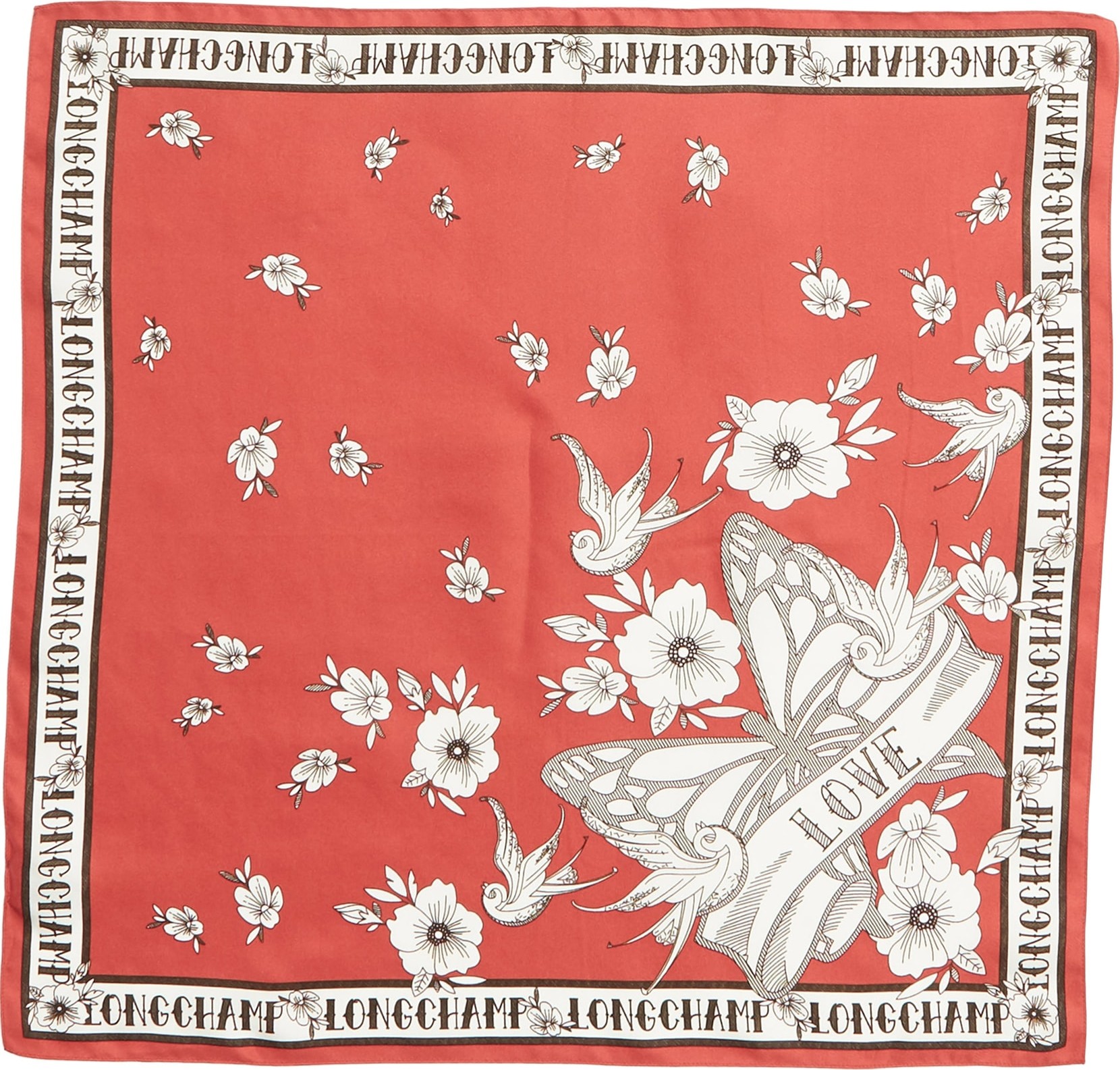 Longchamp Tattoo Silk Scarf