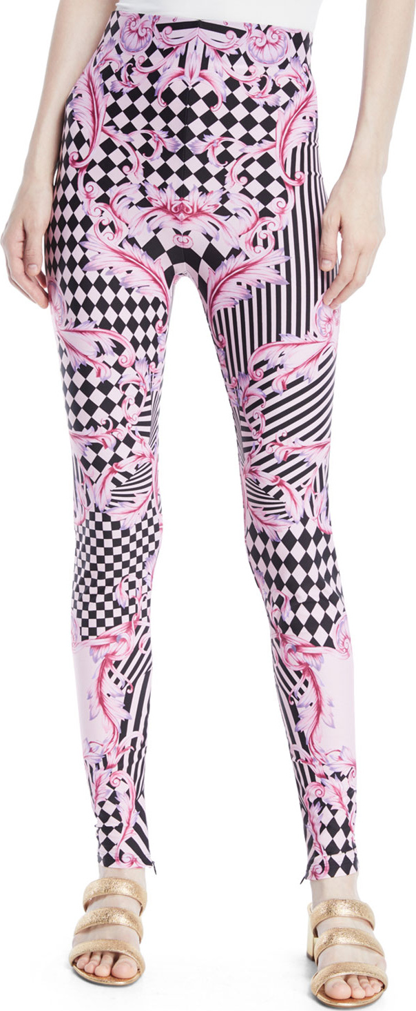 Versace Harlequin-Print Leggings