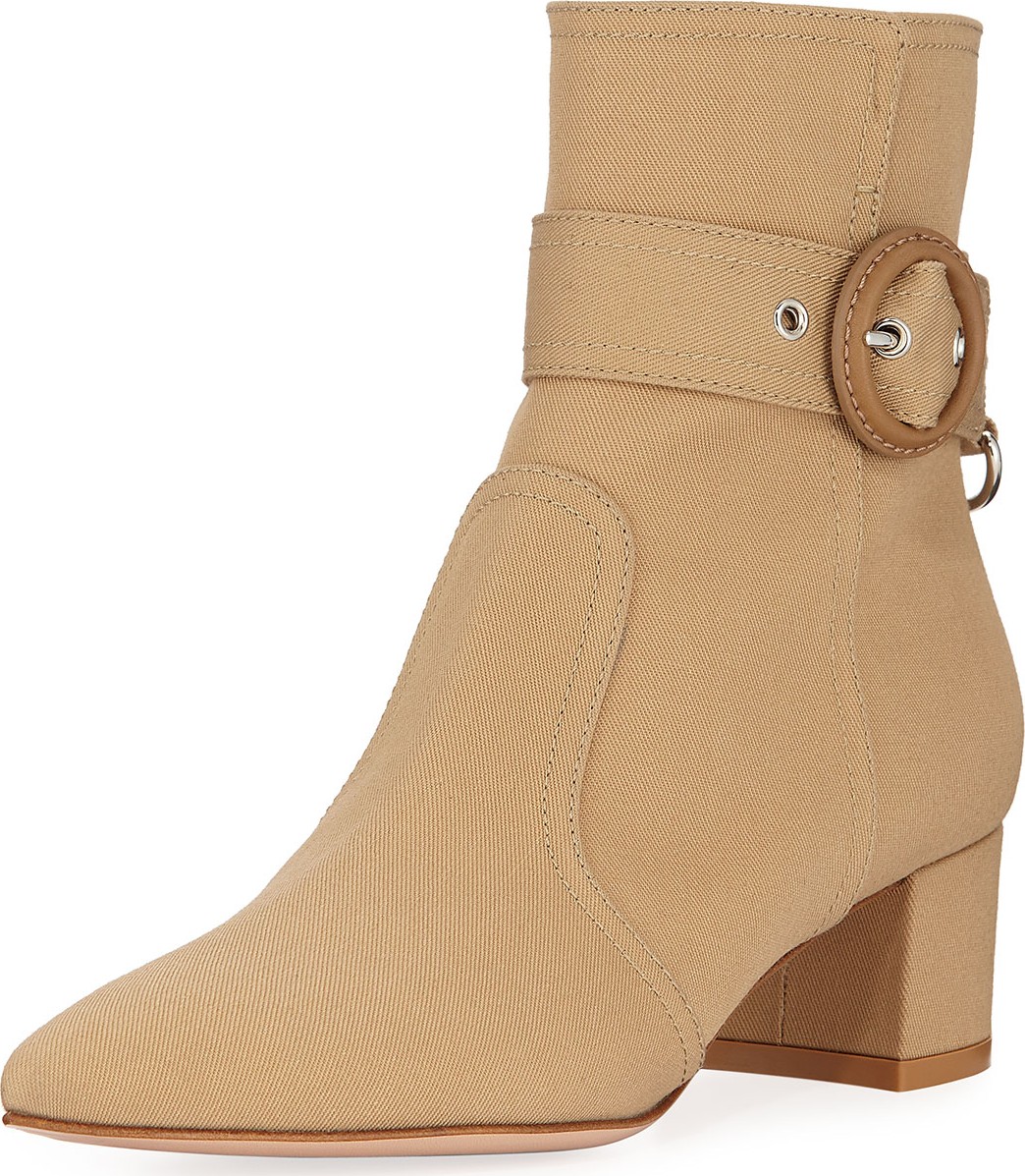 Gianvito Rossi Trench Coat Buckle Booties