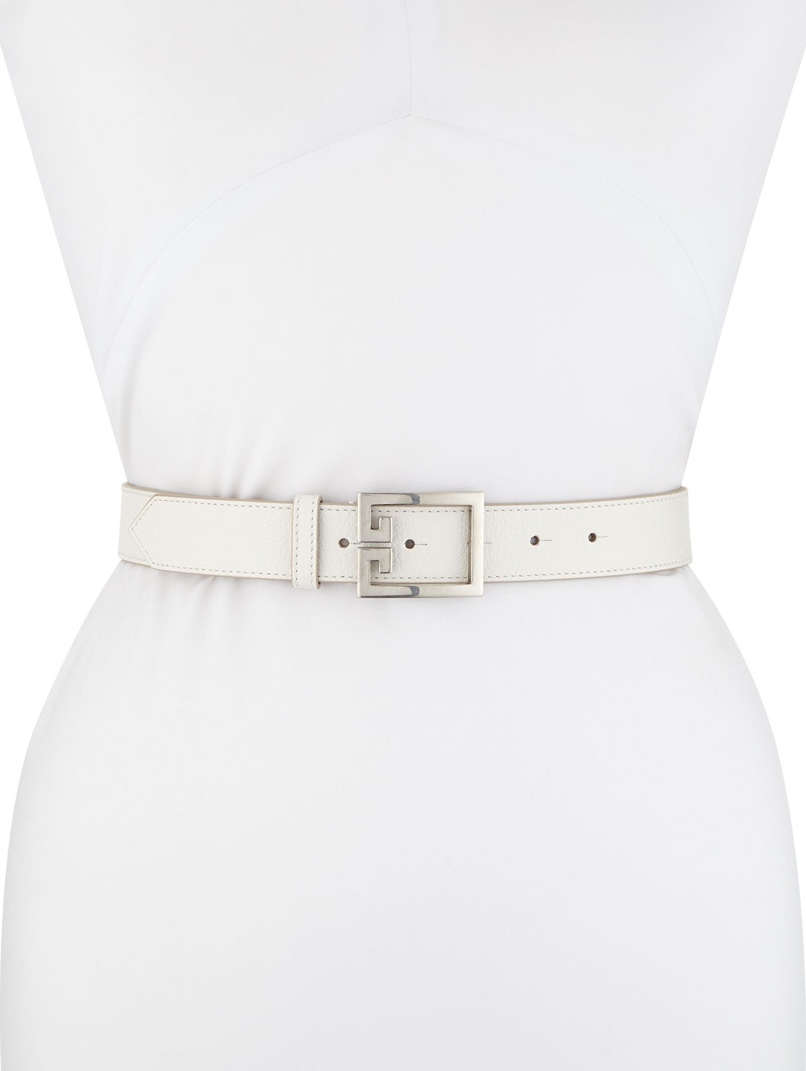 Givenchy Calfskin Leather Belt w/ Double-G Logo Buckle
