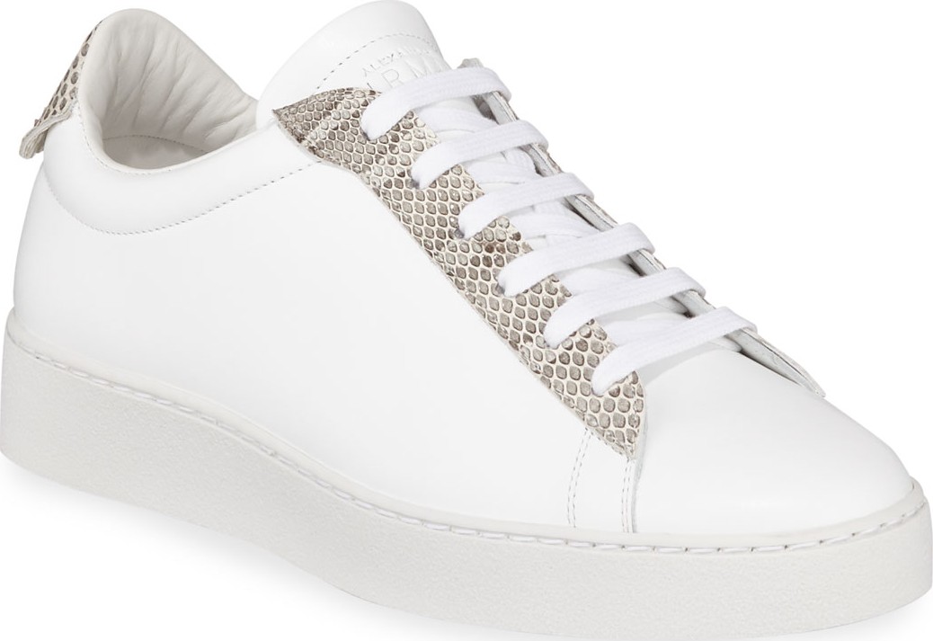 Alexandre Birman Congo Calf Sneakers with Snake Trim