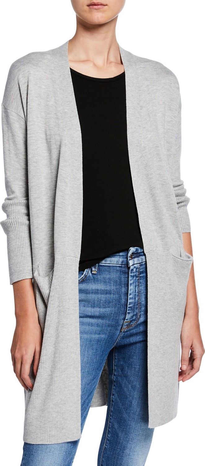 Splendid Retreat Cashmere-Blend Open-Front Cardigan