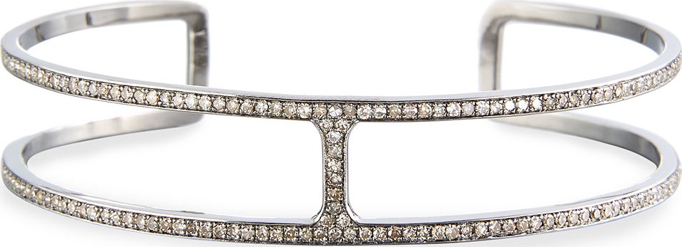 Siena Lasker H-Shaped Diamond Cuff Bracelet