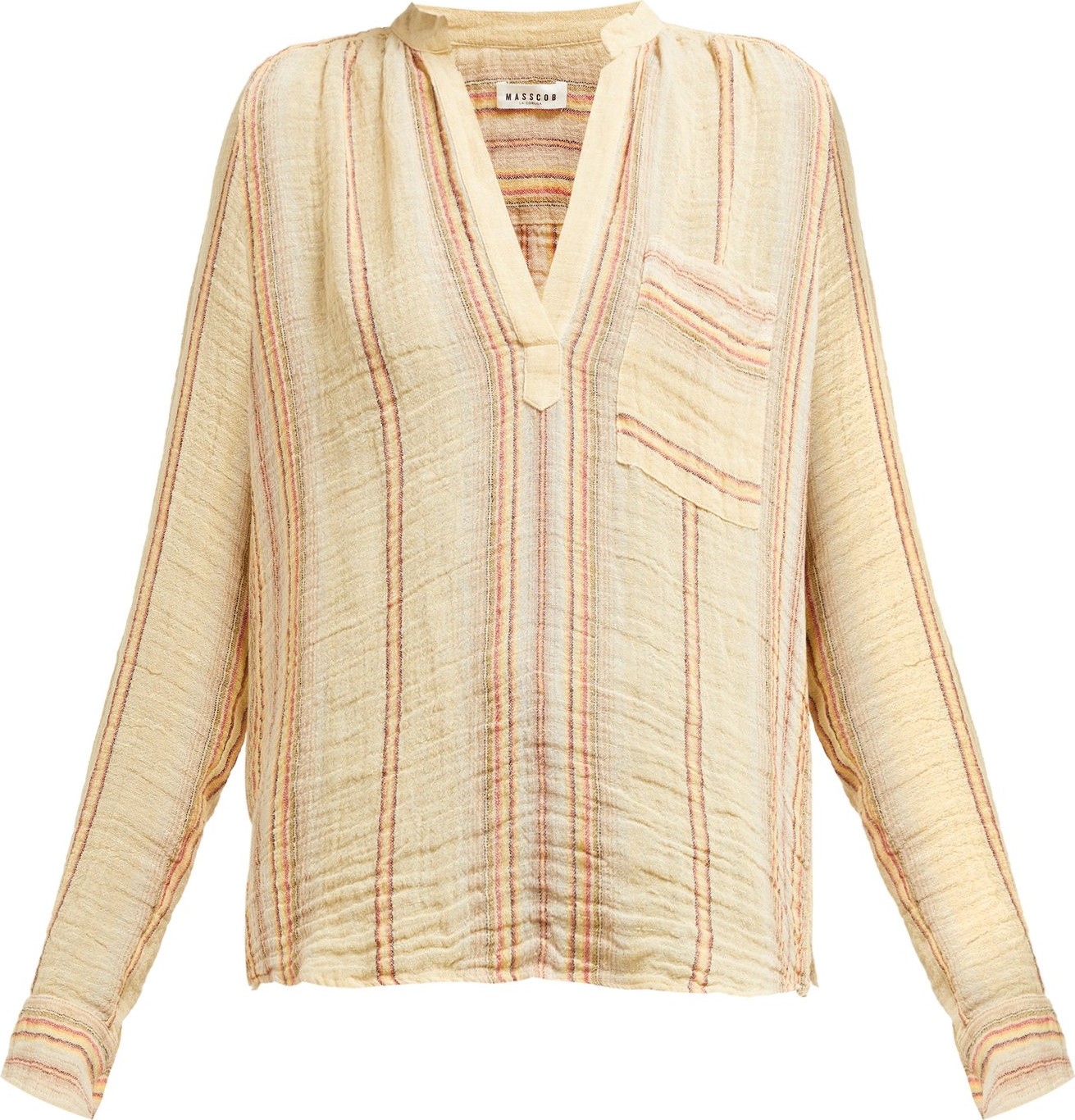 Masscob Claude striped linen-blend shirt