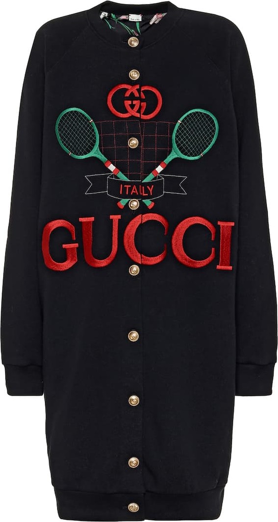 Gucci Reversible printed cotton cardigan