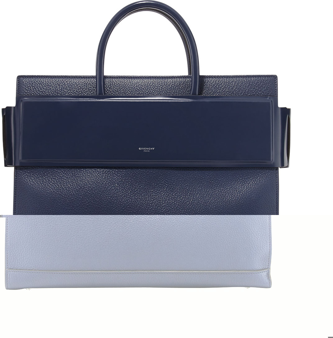 Givenchy Horizon Medium Textured Leather Tote Bag, Dark Blue