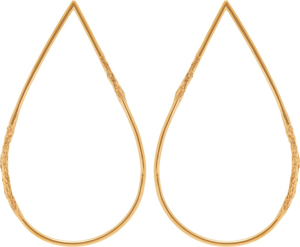 Misho Sierra 22kt gold-plated hoop drop earrings