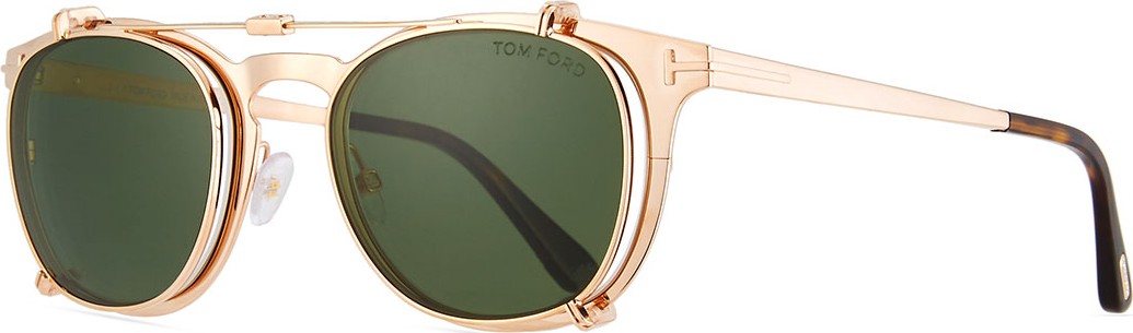 TOM FORD Special Edition Rose Gold-Plated Clip-on Sunglasses Box Set