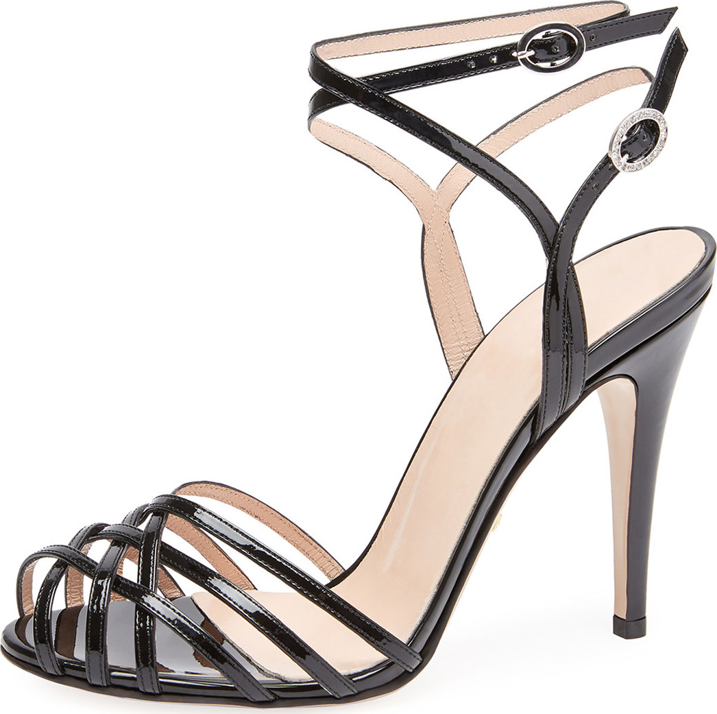 Gucci Shiny Patent Leather Sandals