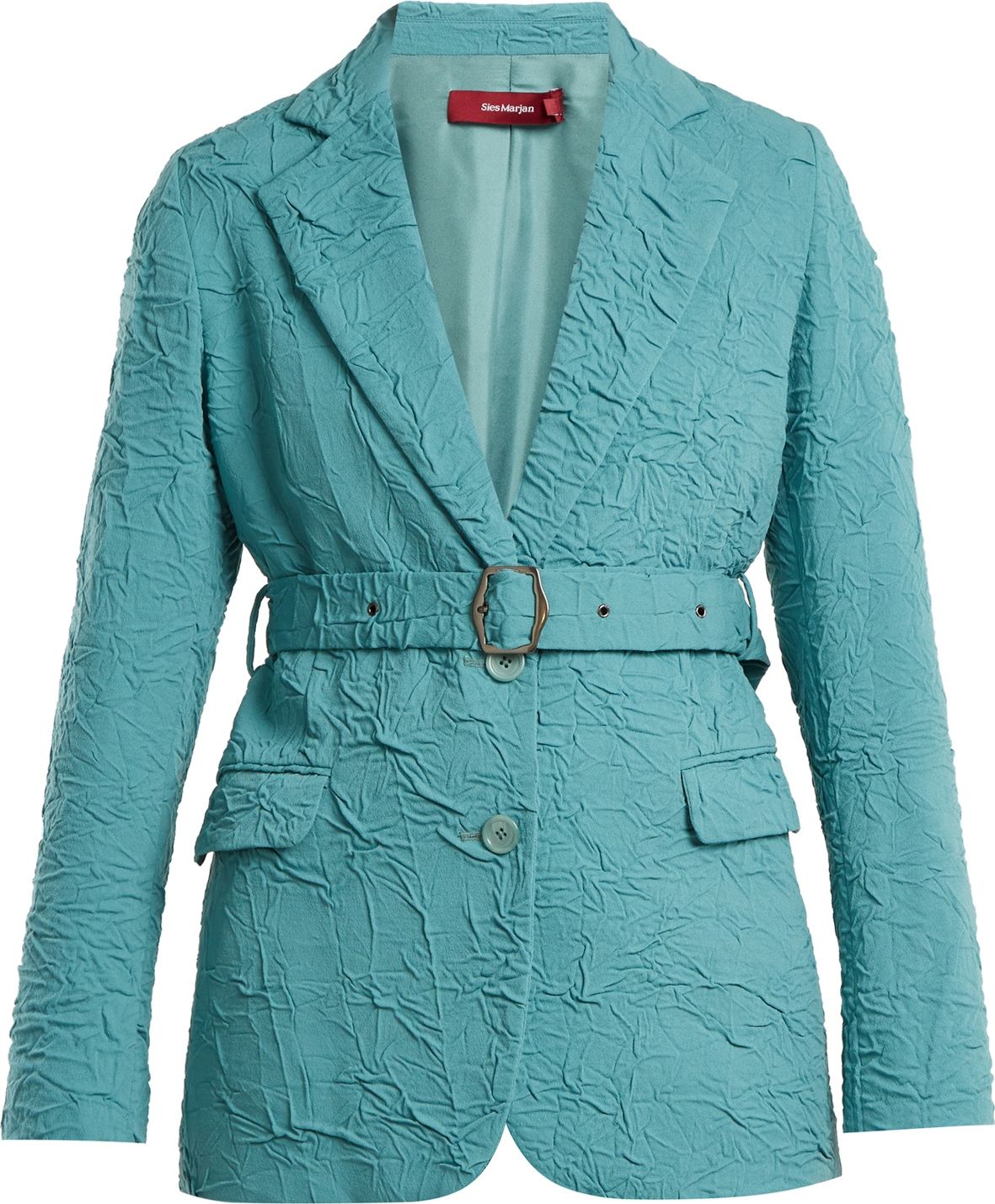 Sies Marjan Terry crinkled wool-blend blazer