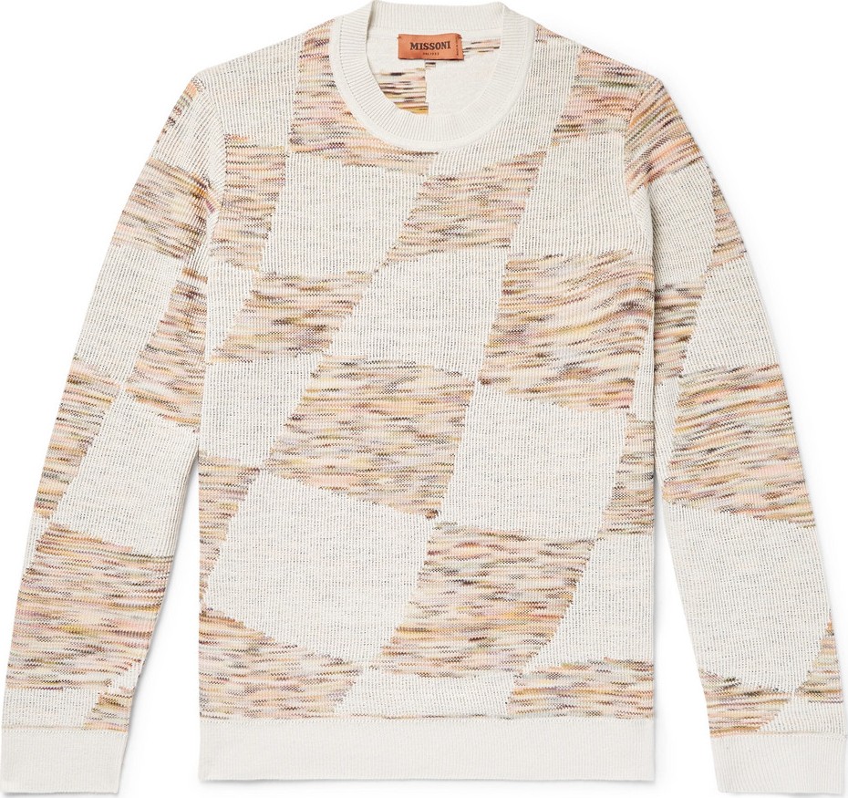 Missoni Slim-Fit Space-Dyed Double-Faced Intarsia-Knit Sweater