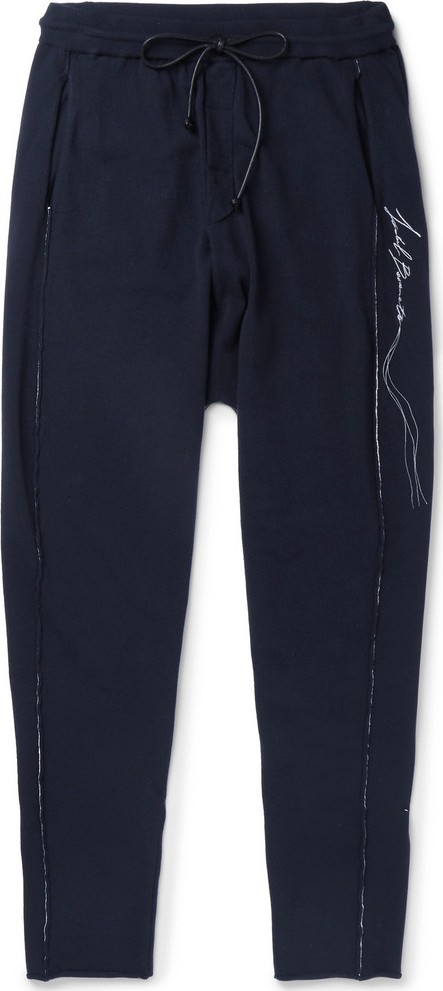 Isabel Benenato Logo-Embroidered Knitted Sweatpants