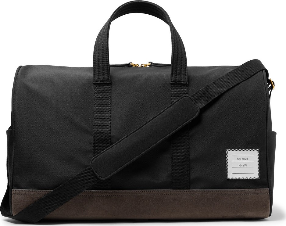 Thom Browne Suede-Trimmed Canvas Holdall