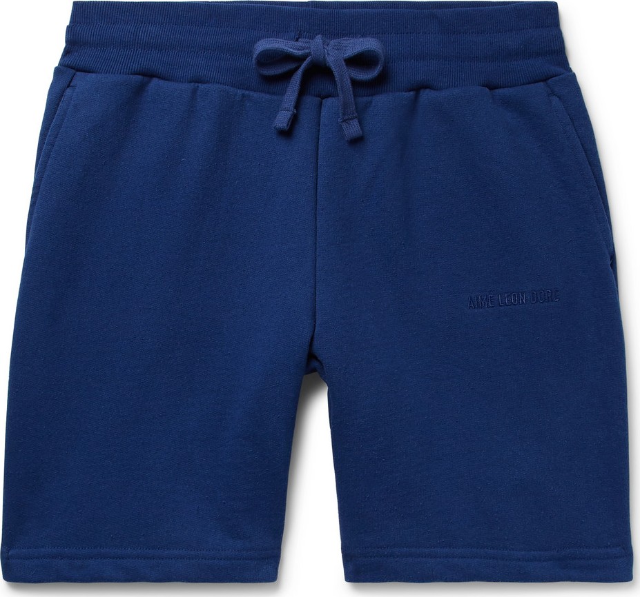 Aimé Leon Dore Logo-Embroidered Loopback Cotton-Jersey Drawstring Shorts