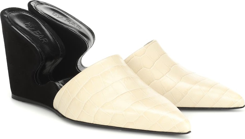 By Far Exclusive to Mytheresa – Jamie croc-effect leather mules