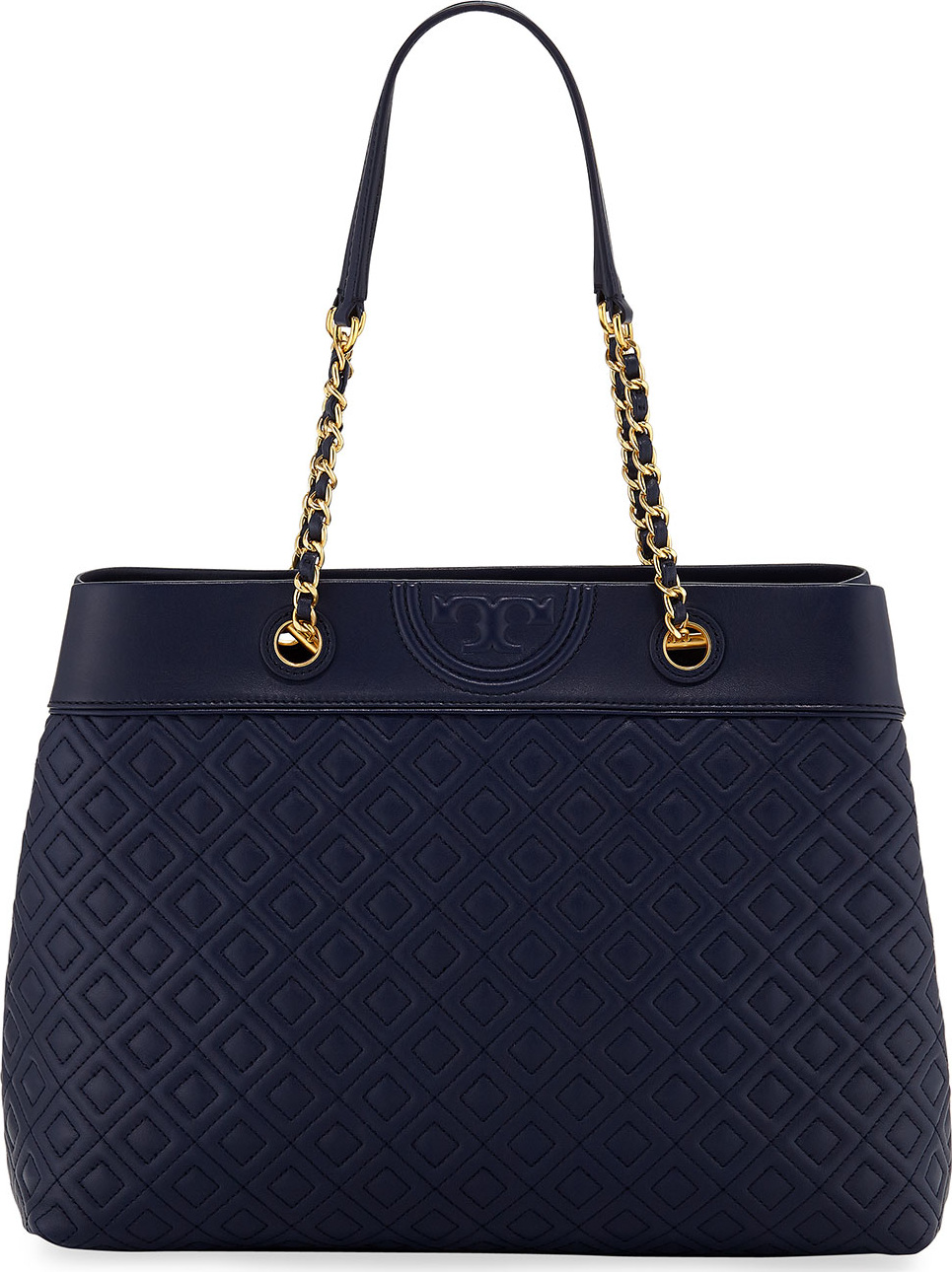 Tory Burch Fleming 3-Compartment Leather Shoulder Tote Bag