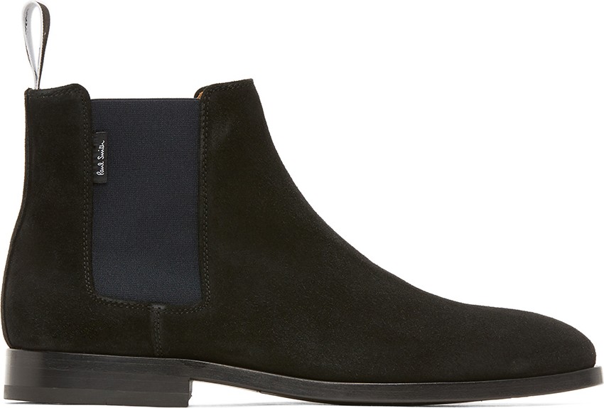 Ps By Paul Smith Black Suede Gerald Chelsea Boots