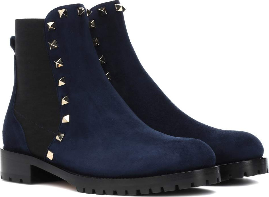 Valentino Valentino Garavani Rockstud suede ankle boots