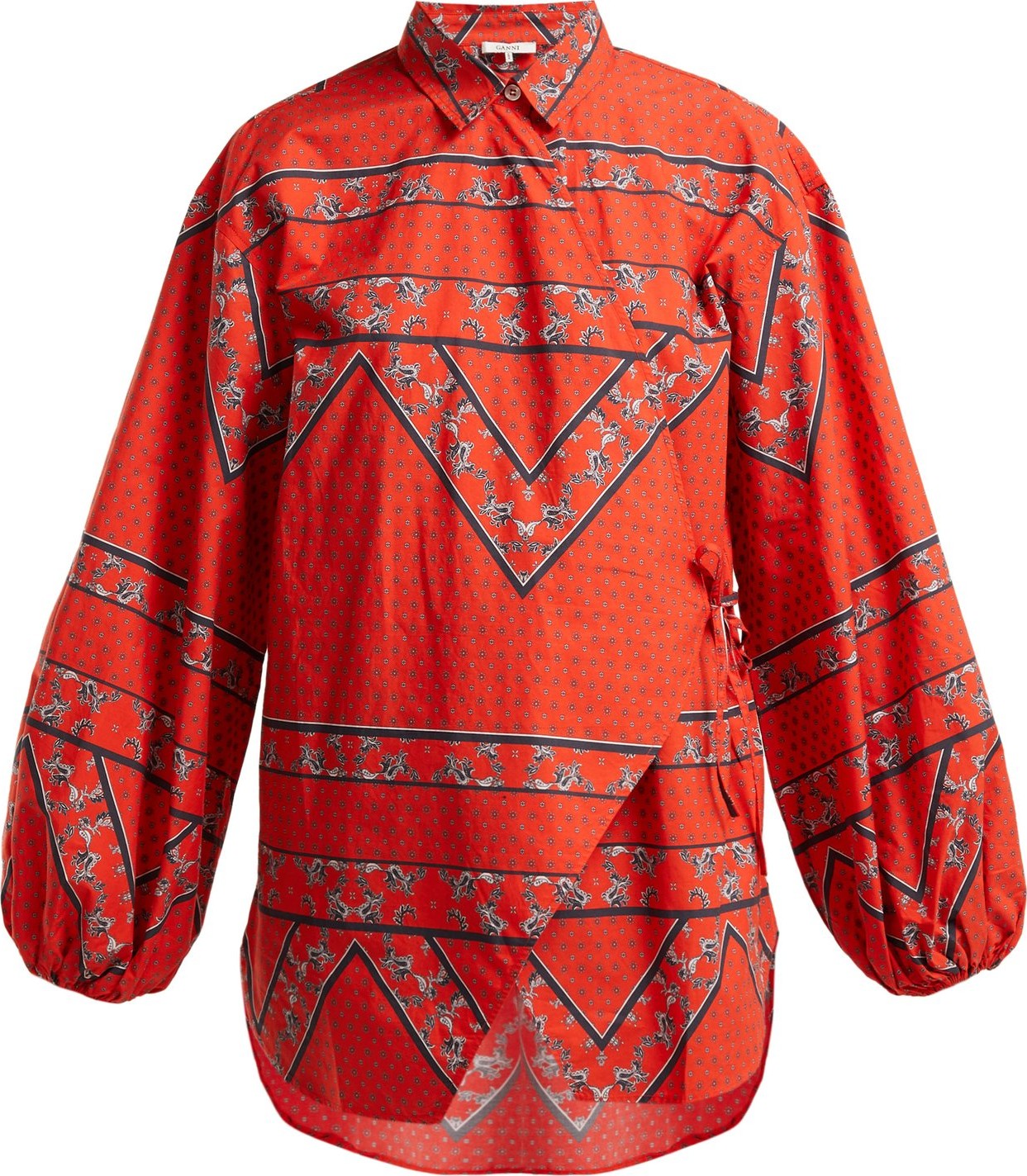 Ganni Faulkner printed cotton shirt