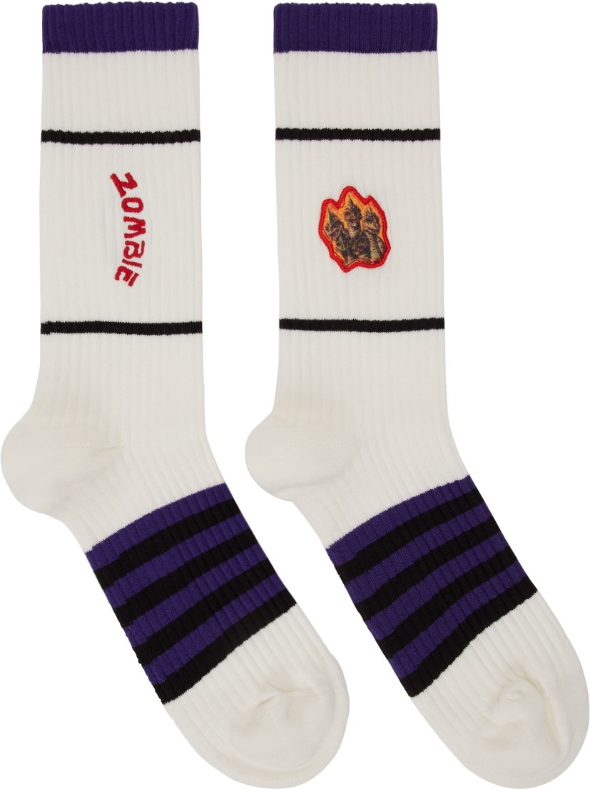 Acne Studios White Monster in My Pocket Edition Konster Socks
