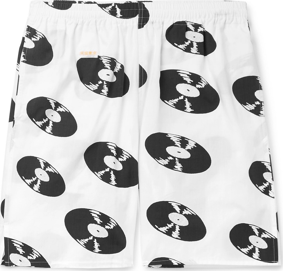 Wacko Maria Printed Cotton Drawstring Shorts