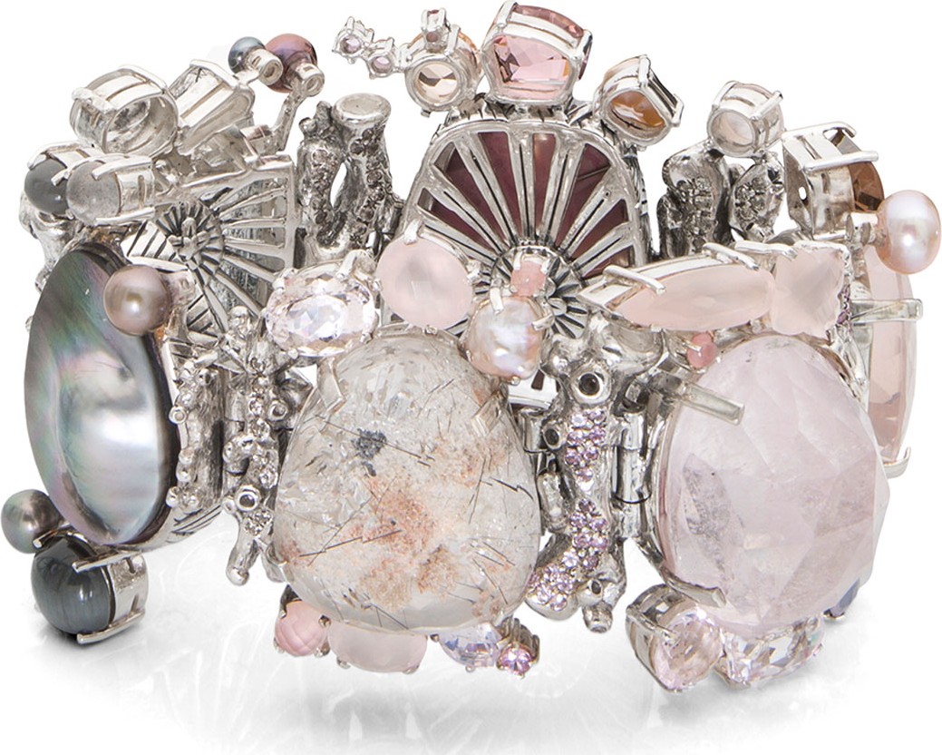 Stephen Dweck One-of-a-Kind Pink & Gray Stone Bracelet