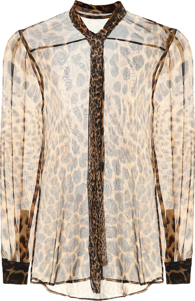 Saint Laurent Printed silk blouse