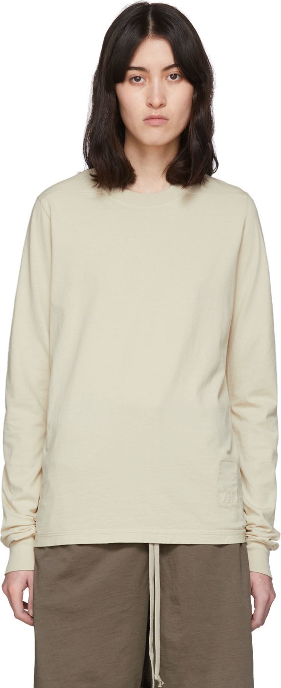 Rick Owens DRKSHDW Beige Level Long Sleeve T-Shirt