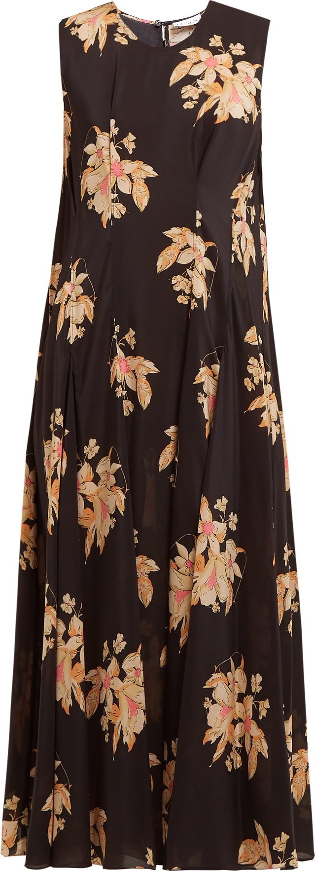 Raey Darted vintage floral-print silk dress