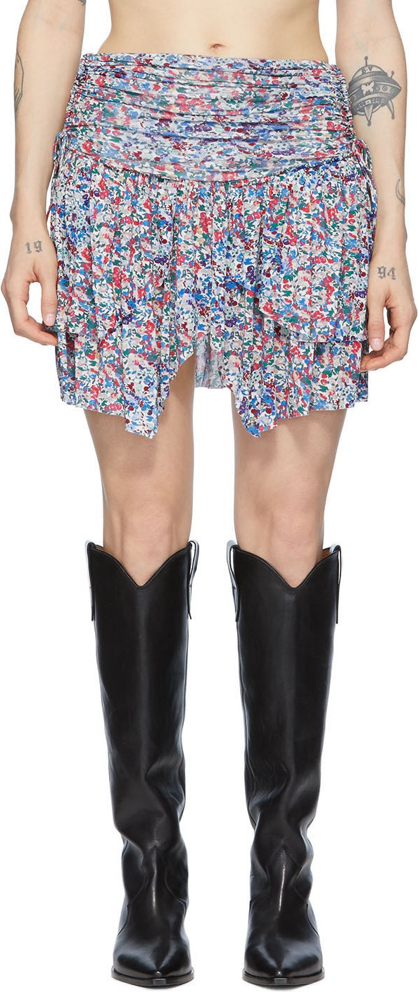 Isabel Marant Blue & Multicolor Santa Skirt