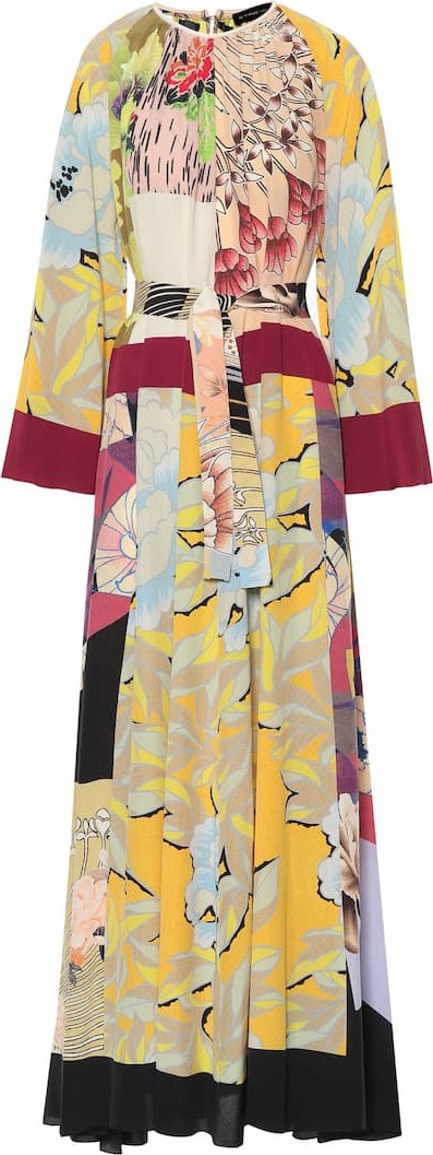 Etro Printed silk crêpe maxi dress