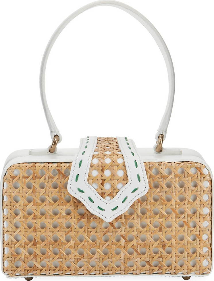 Mehry Mu Rattan Fey Top-Handle Box Bag