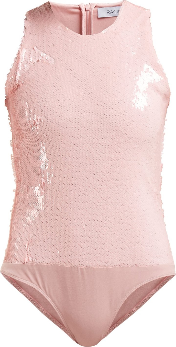 Racil Fonda sequinned bodysuit