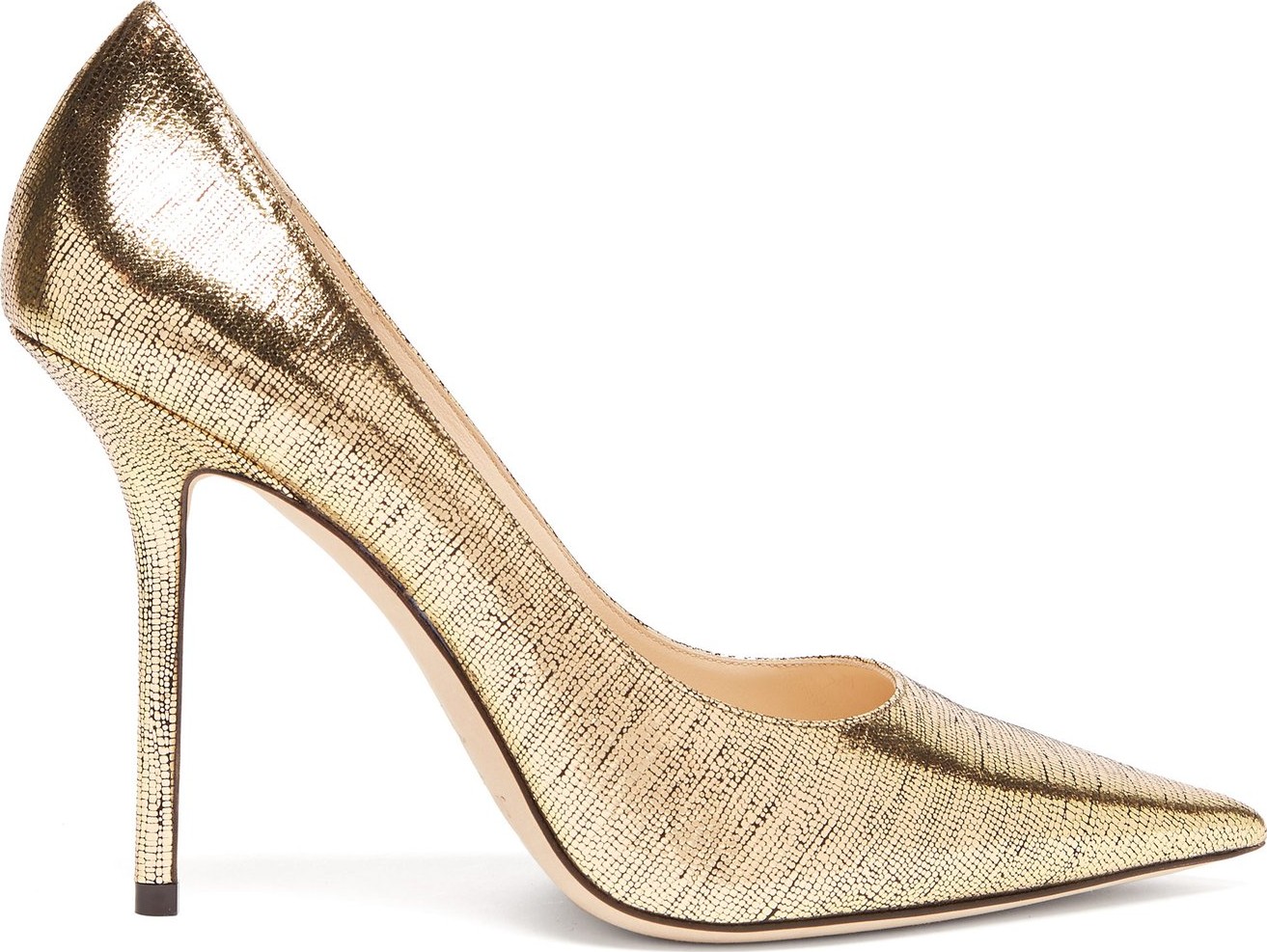 Jimmy Choo Love 100 metallic-leather pumps