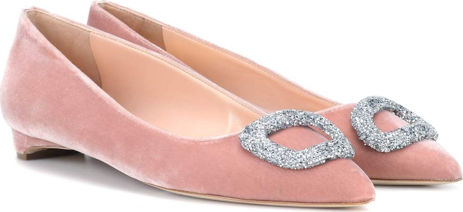 Rupert Sanderson Bedfa velvet ballet flats
