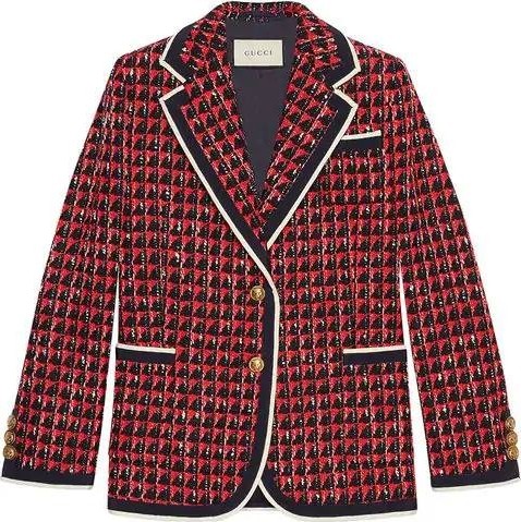 Gucci Geometric tweed jacket
