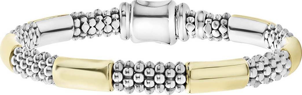 LAGOS High Bar 6-Station Bracelet w/ 18k Gold, 6-7"L